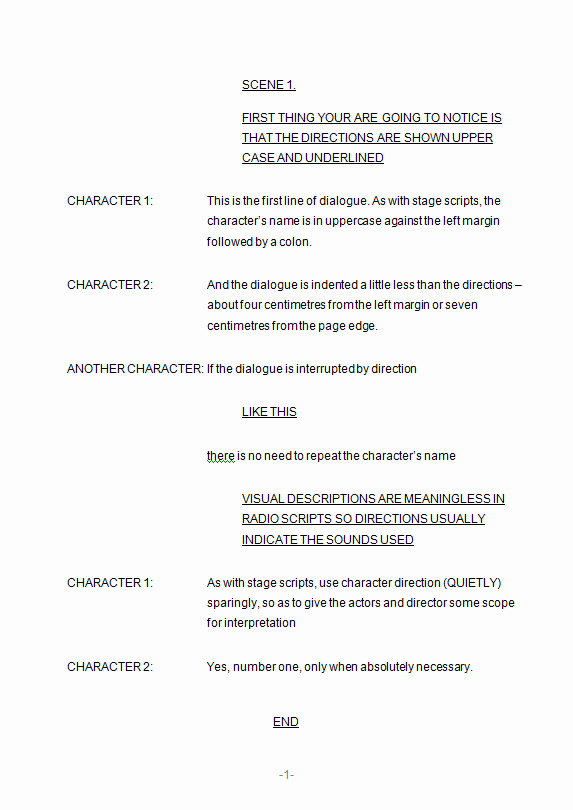 Radio Show format Template Unique formatting Scripts 3 Radio