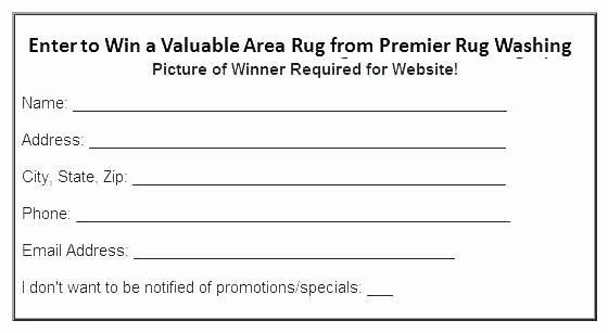 Raffle Entry form Template Beautiful Enter to Win Ballot Template