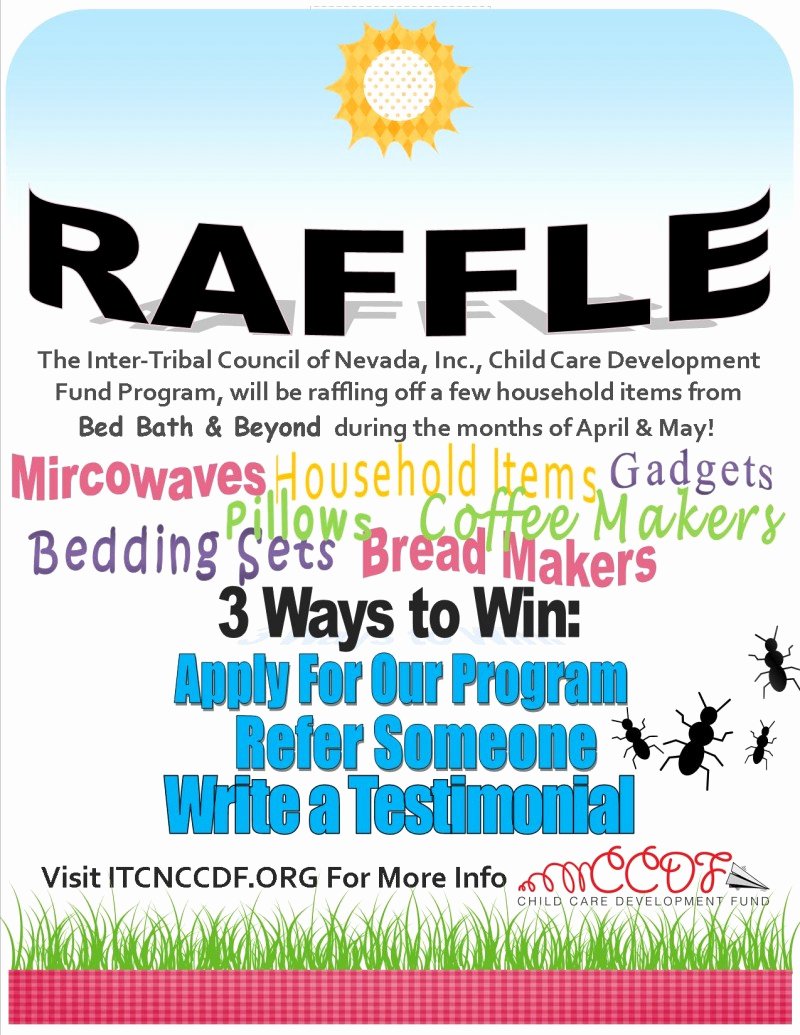 Raffle Flyer Template Best Of Itcn Ccdf Raffle Itcn Child Care Development Fund