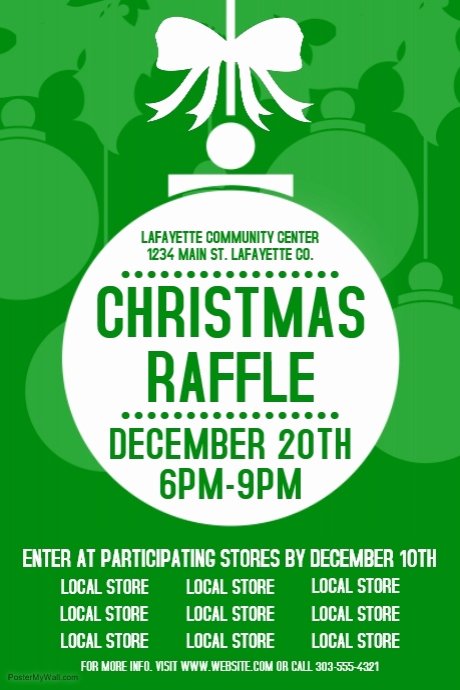 Raffle Flyer Template Free Elegant Christmas Raffle Template