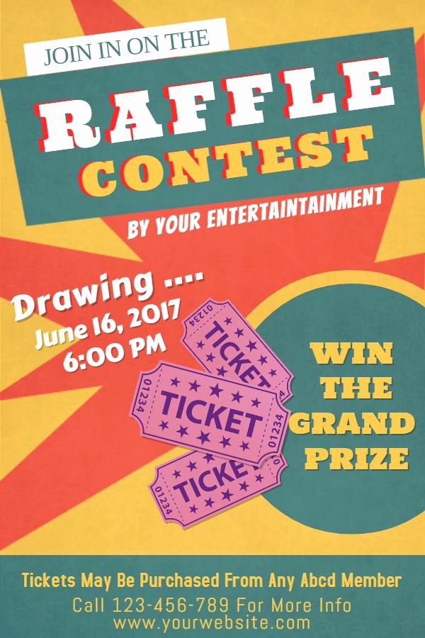 Raffle Flyer Template Free New Raffle Flyer Poster social Media Post Template