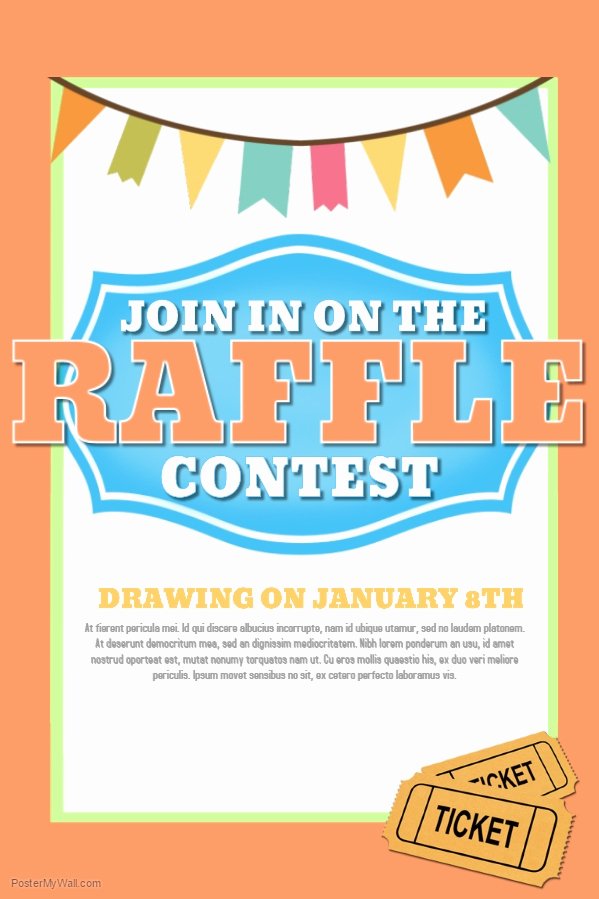 Raffle Flyer Template Lovely Raffle Poster Template Invitation Template