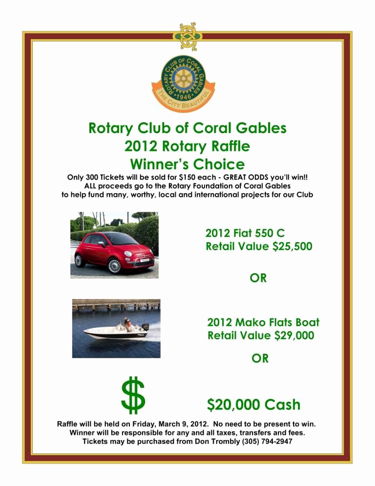 Raffle Flyer Template Luxury Coral Gables Rotarygram Vol 66 No 28 Notes From the Podium