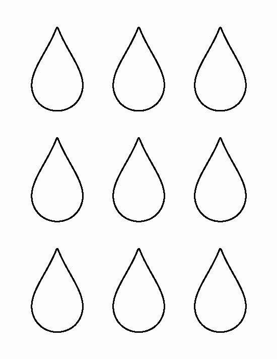 Raindrop Writing Template Awesome Small Raindrop Pattern Use the Printable Outline for