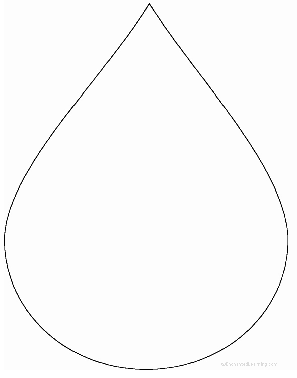 Raindrop Writing Template Fresh Water Droplet Tracing Cutting Enchantedlearning