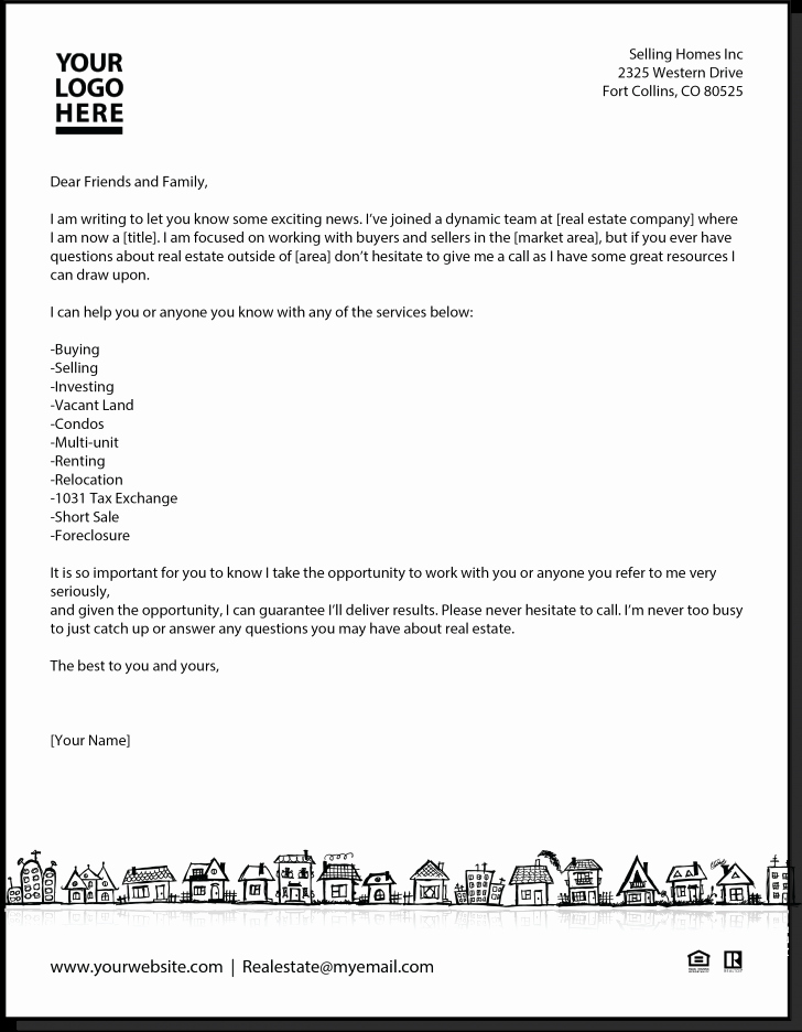 Real Estate Agent Introduction Letter Lovely New Agent Letter Real Estate