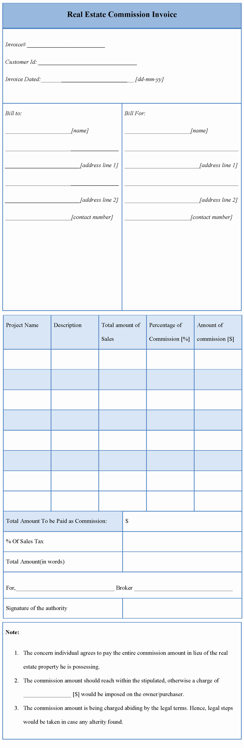 Real Estate Commission Invoice Lovely Real Estate Mission Invoice Template