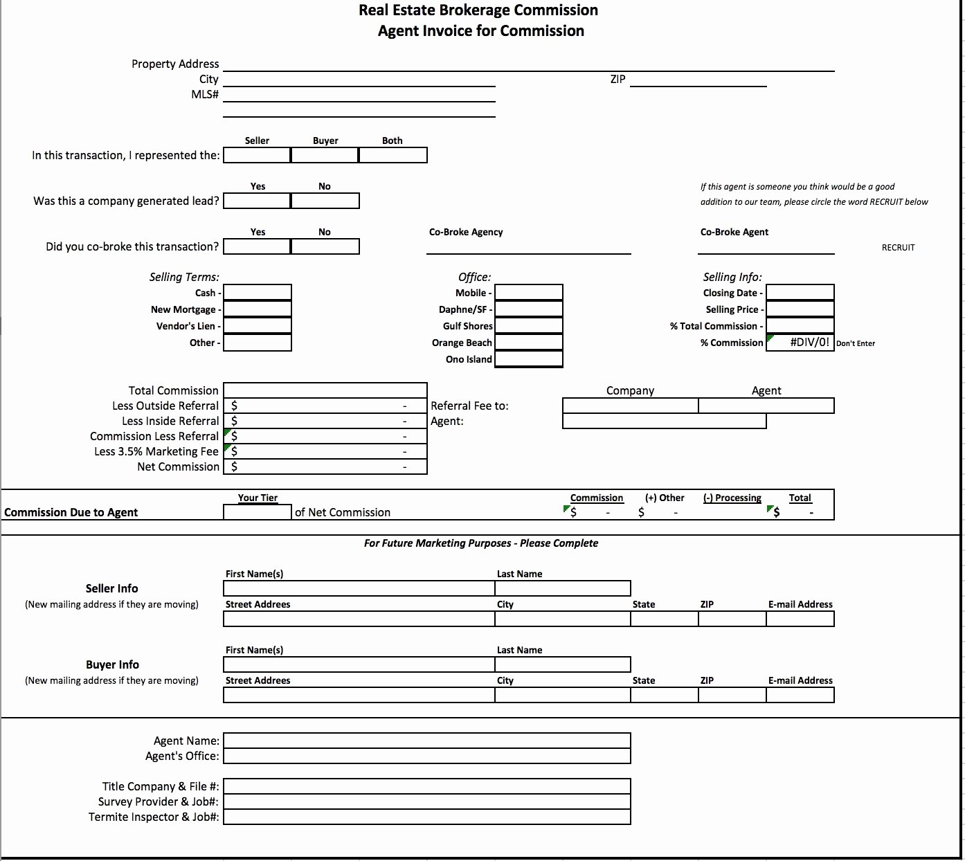 Real Estate Commission Invoice Template Inspirational Real Estate Invoice Invoice Template Ideas