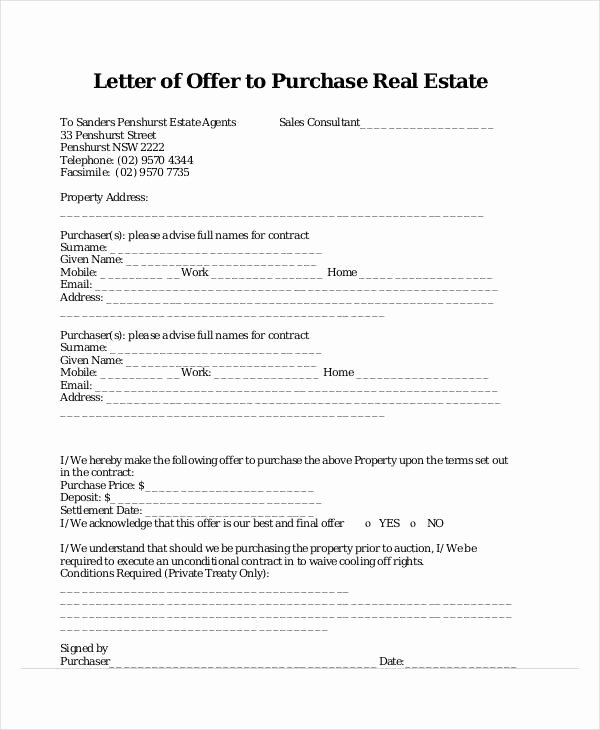 Real Estate Offer Letter Template Free Inspirational 34 Fer Letter Examples Free Word Pdf Documents