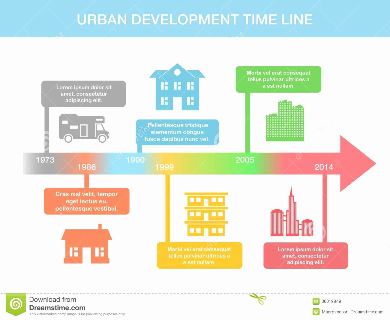 Real Estate Timeline Template Beautiful Infographic Timeline Elements with Real Estate Stock