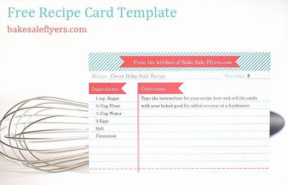 Recipe Cost Card Template Lovely Bake Sale Flyers – Free Flyer Designs