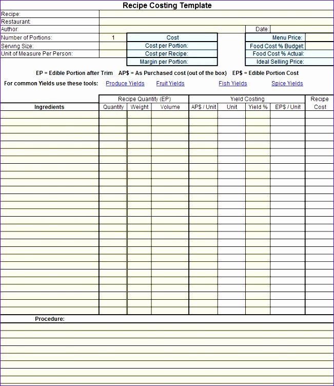 Recipe Template Excel Lovely 10 Price Volume Mix Analysis Excel Template