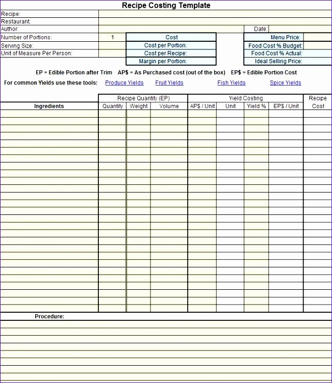 Recipe Template Excel Lovely 10 Price Volume Mix Analysis Excel Template