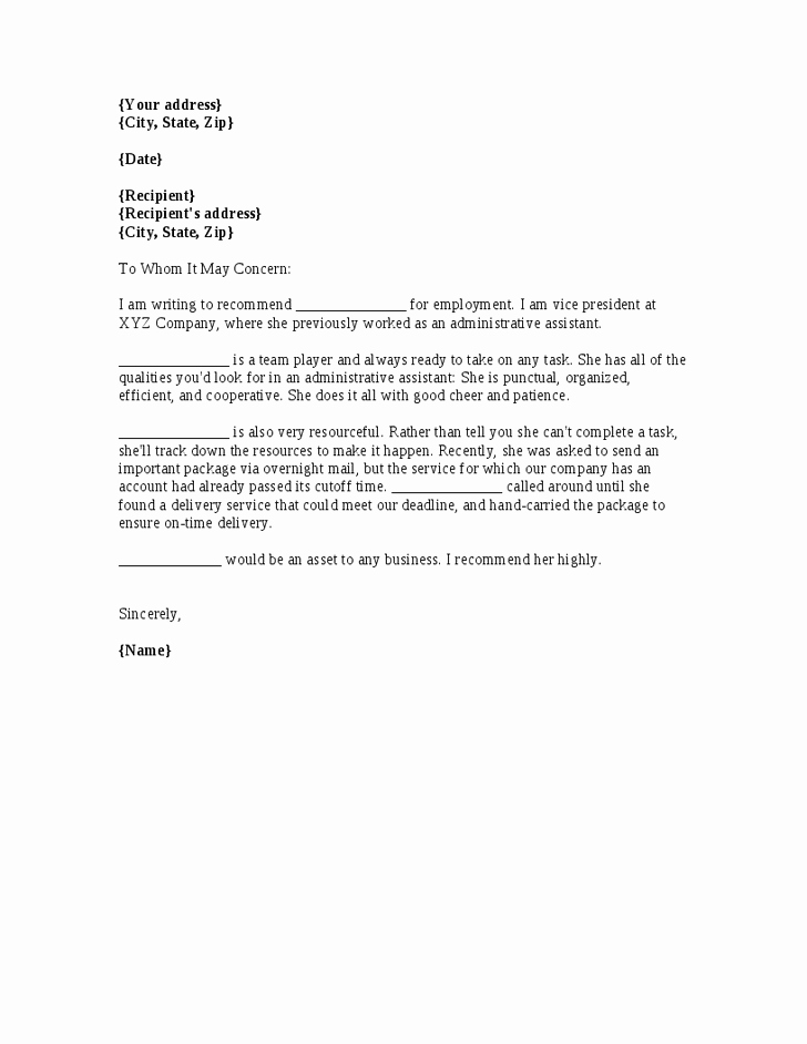 Recommendation Letter for Medical assistant Beautiful Sample Letter Re Mendation for Administrative