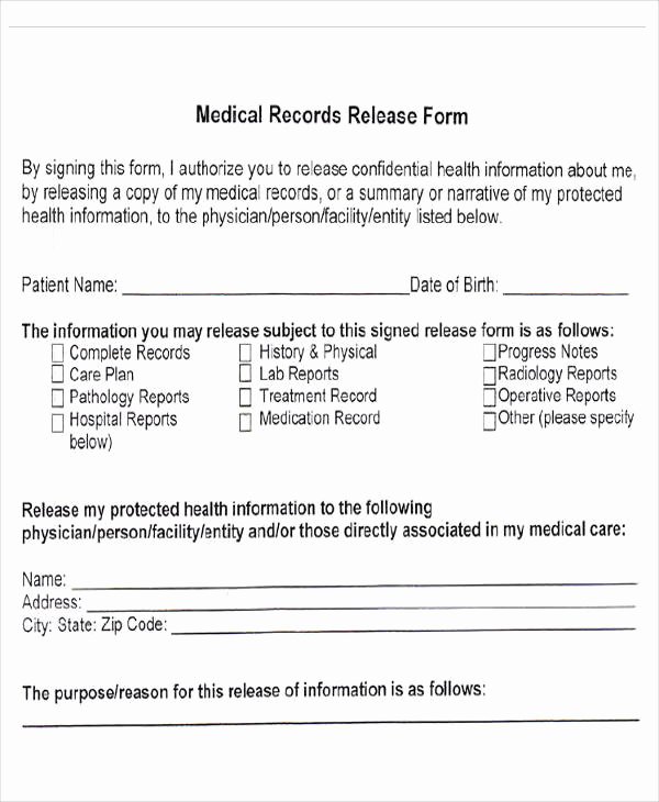 Records Release form Awesome Medical forms In Pdf