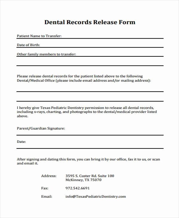 Records Release form Luxury Printable Medical forms