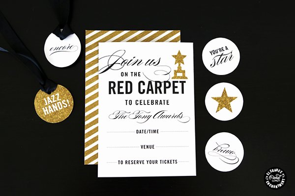 Red Carpet Invitation Template Free Fresh Red Carpet Party Printables