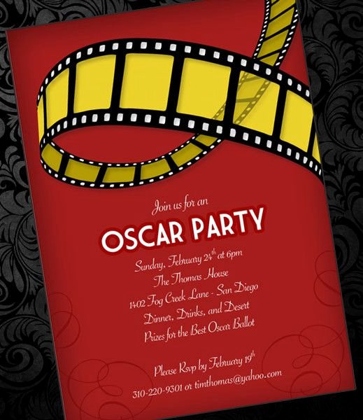 Red Carpet Invitation Template Free Inspirational Oscar Party Invitation Template