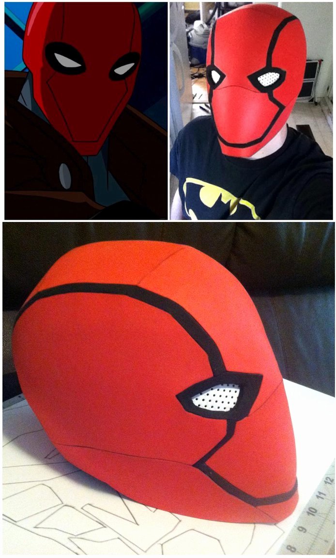 Red Hood Helmet Foam Template Awesome Red Hood Helmet by N8s On Deviantart