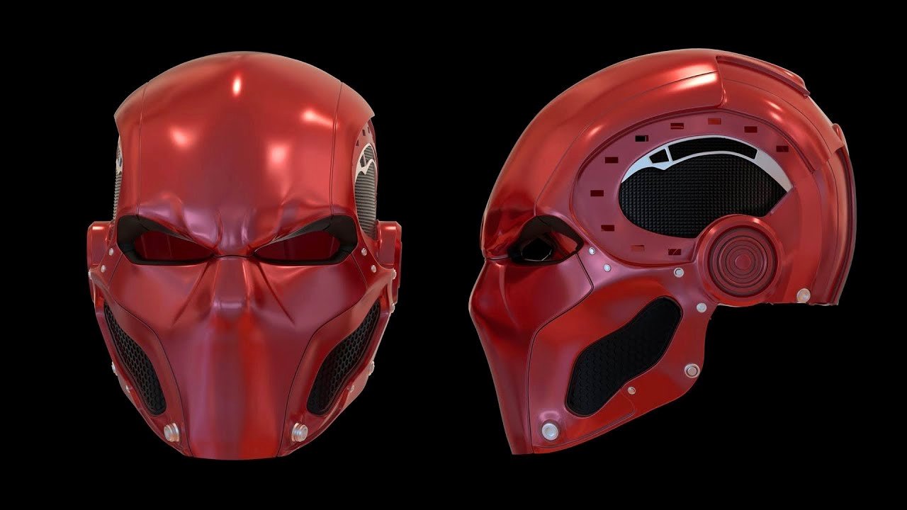 Red Hood Helmet Foam Template Inspirational the Road to Red Hood Part 7 Pleted Helmet Rendering