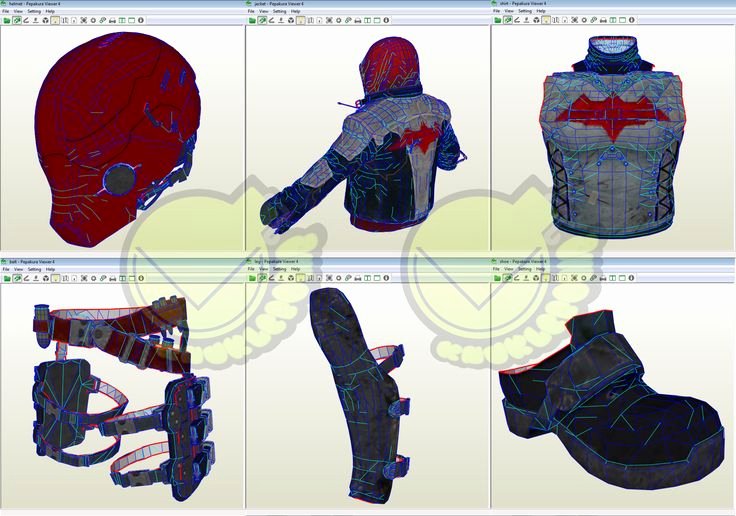 Red Hood Helmet Foam Template Lovely Red Hood Costume Template Pattern Pepakura 3d Model