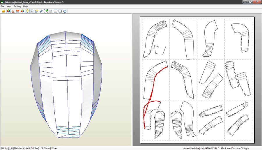 Red Hood Helmet Foam Template New Helmet Base Pepakura by Ikkakuro On Deviantart