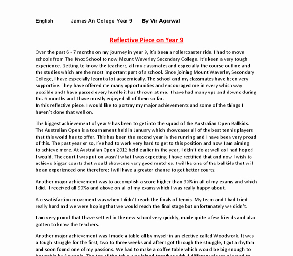Reflection In English Class Elegant English Class Reflection Essay Collegeconsultants X Fc2