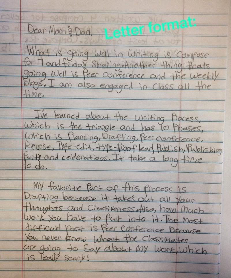 Reflective Letter for English Class Awesome Dear Mom 7th Graders Write Midterm Letters Ethical Ela