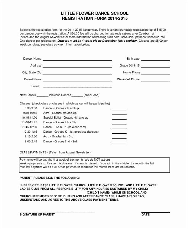 Registration form Template Word Free Fresh Baseball Registration form Template Word Templates