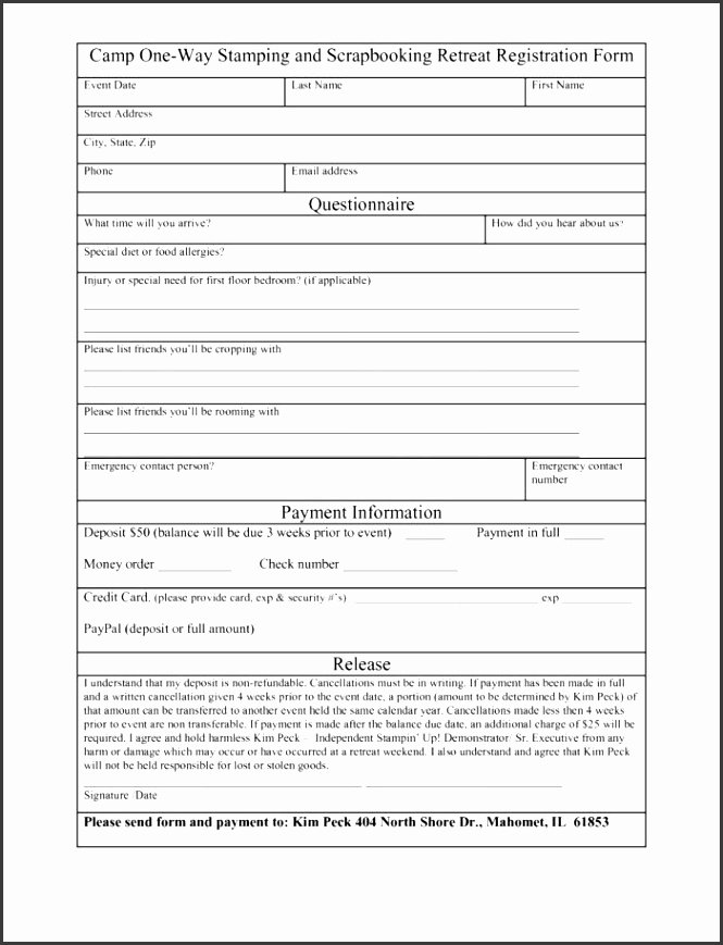 Registration form Template Word Free Inspirational 9 Registration form Template Download Sampletemplatess