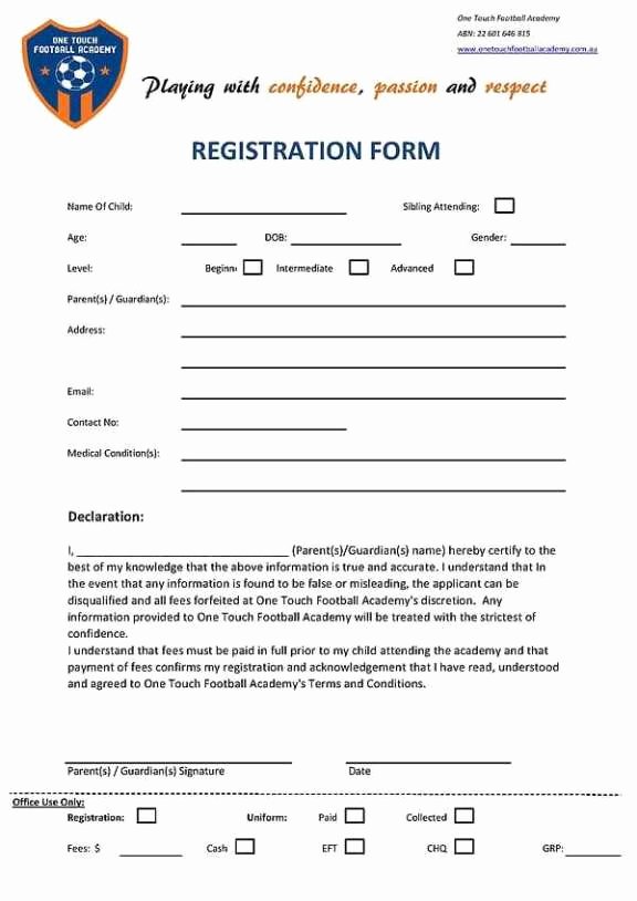 Registration form Template Word Free Inspirational Academy Registration form Templates Find Word Templates