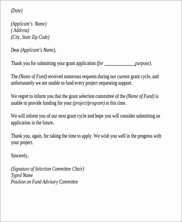 Rejection Letter for Internal Candidate Fresh Applicants Letter Paso Evolist