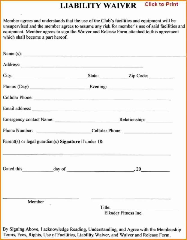 Release Of Liability Template Free Awesome Release Liability form