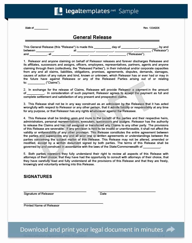 Release Of Liability Template Free Elegant Liability Release form