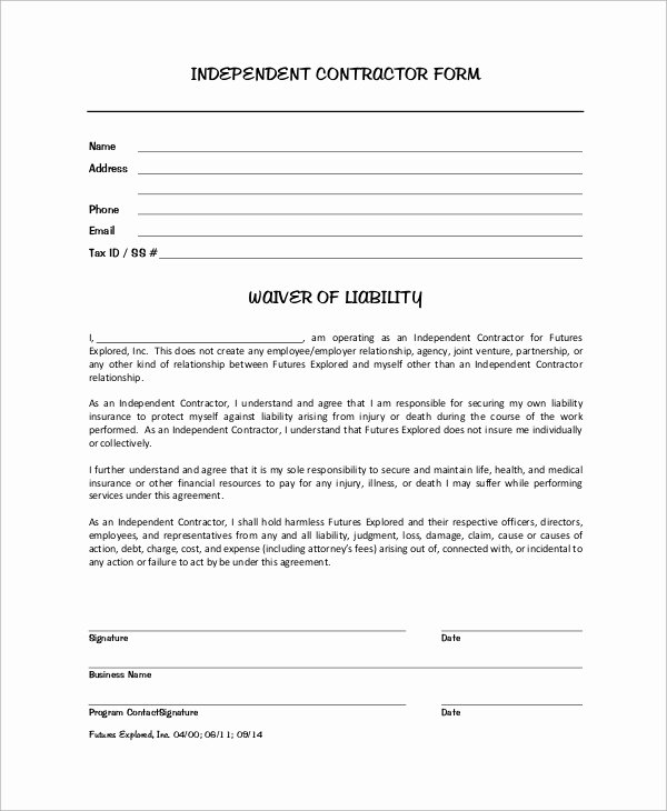 Release Of Liability Template Free Inspirational Sample Liability Waiver form 10 Examples In Word Pdf
