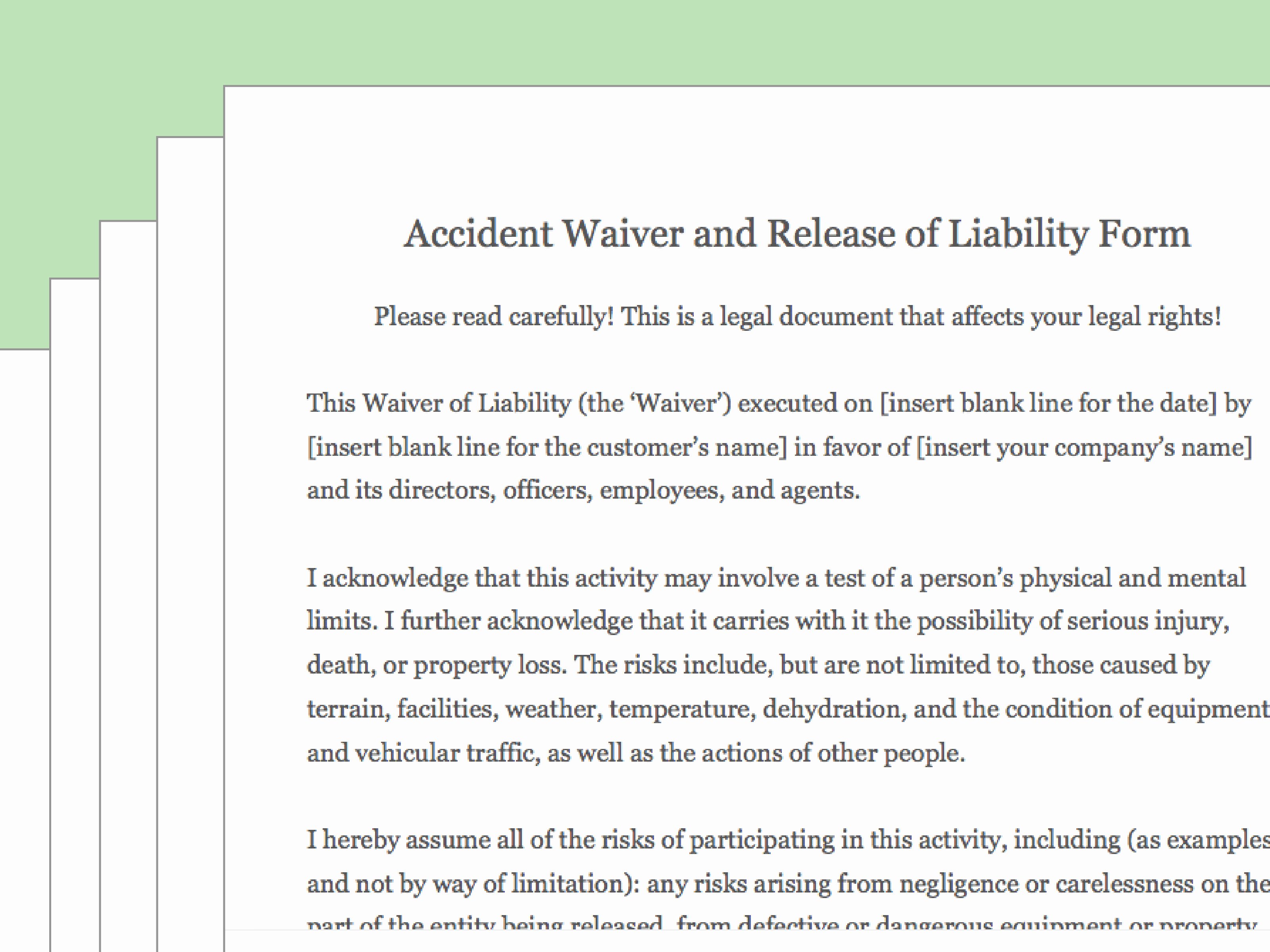 Release Of Liability Template Free New How to Draft A Waiver Of Liability with Wikihow