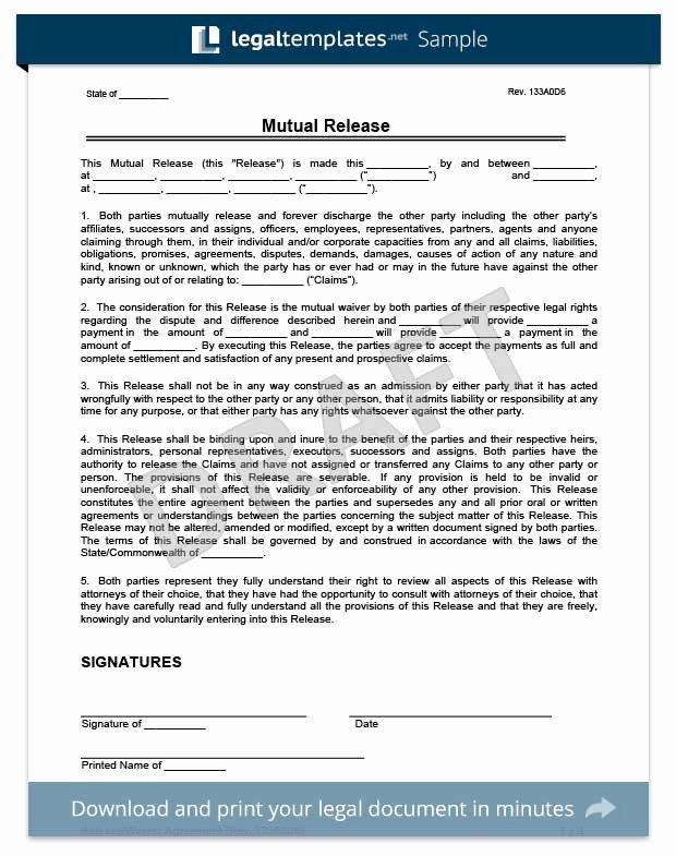 Release Of Liability Template Free Unique Free Release Of Liability form