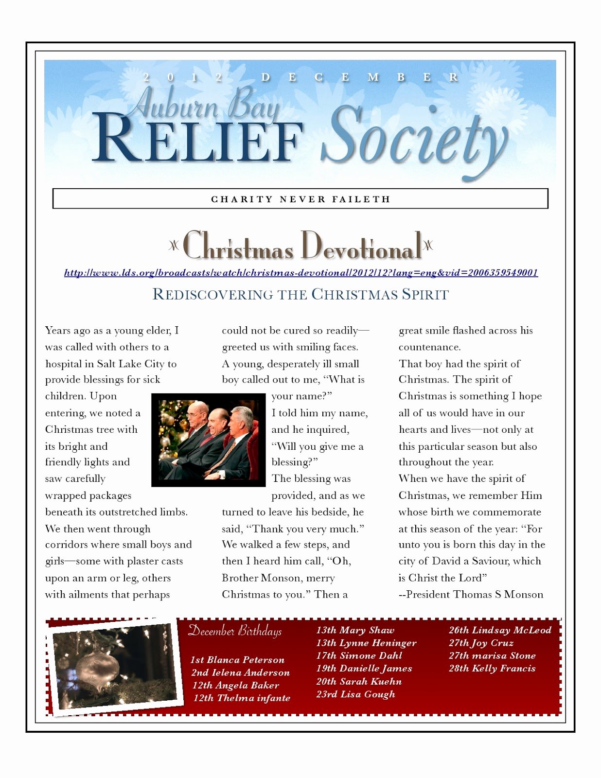 Relief society Newsletters Elegant Greatest Relief society Newsletter &amp;kd06