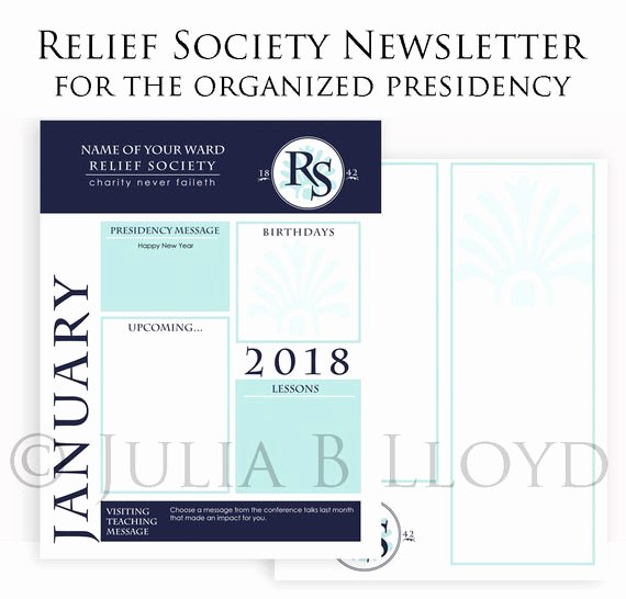 Relief society Newsletters Fresh Newsletter Template Lds Relief society Presidency organized