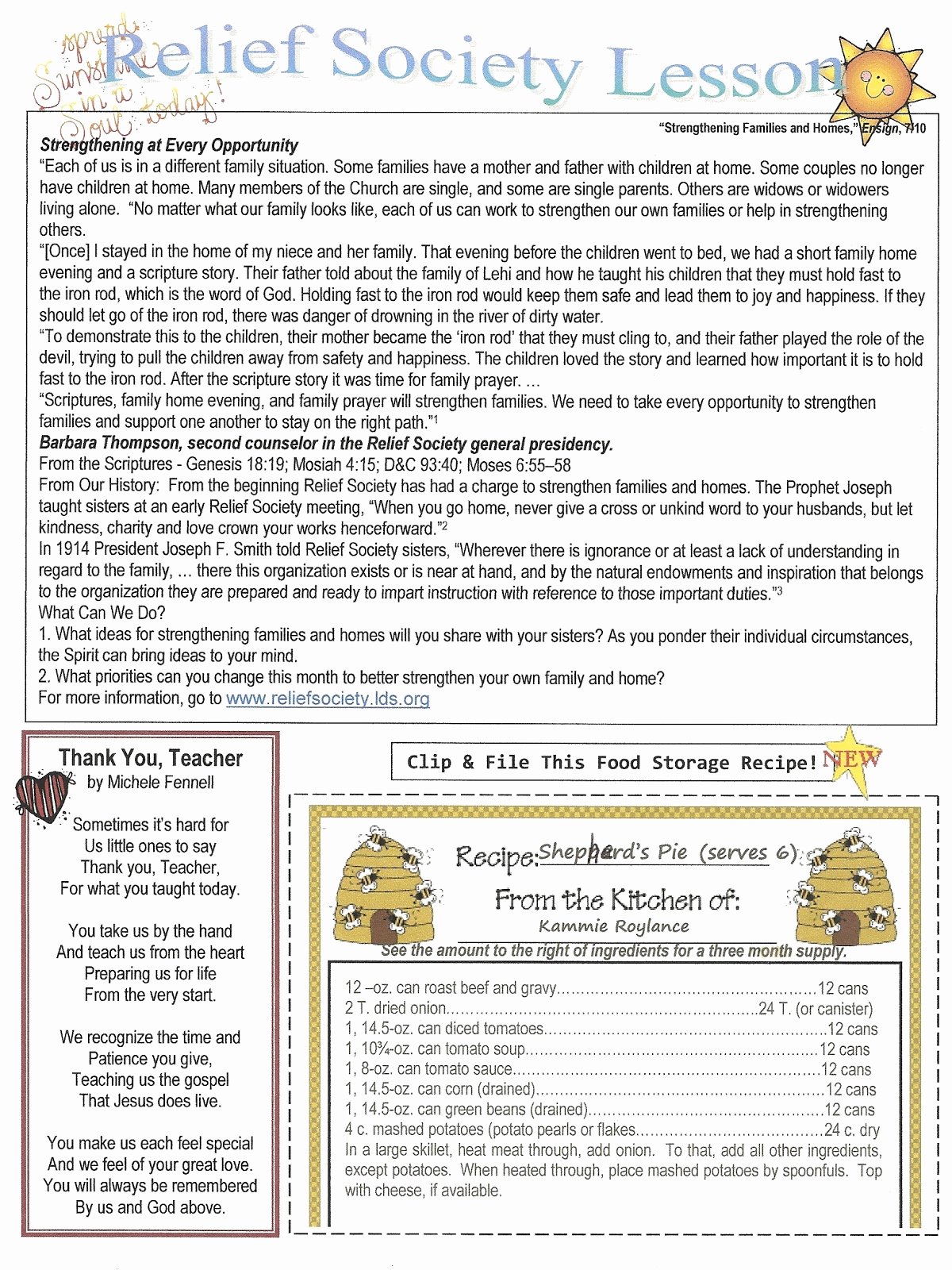 Relief society Newsletters Luxury Homemaker S Journal Church Newsletter Ideas