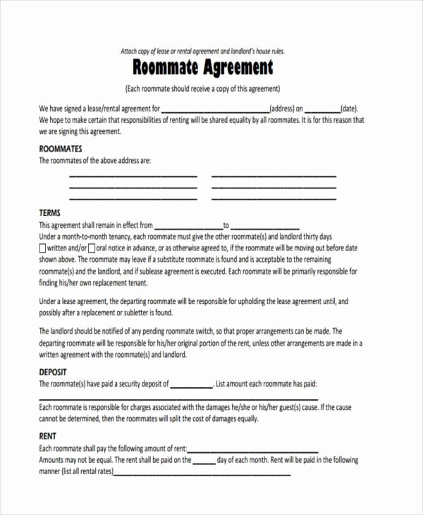 Rent House Rules Best Of 8 Sample Roommate Agreements Free Sample Example