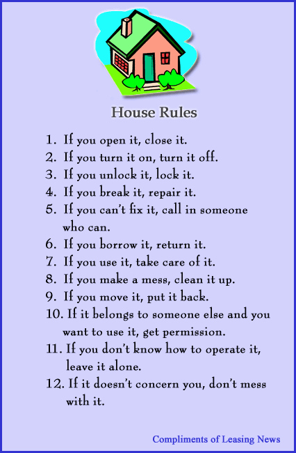 Rent House Rules Elegant Leasing News