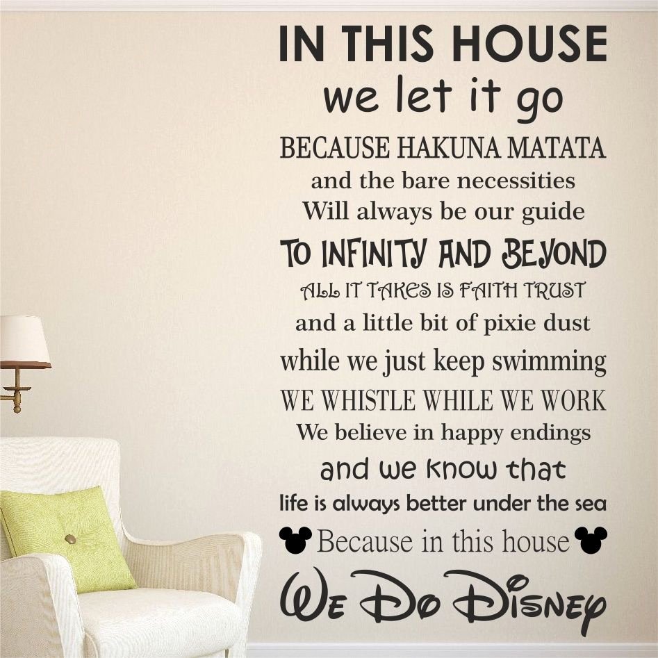 Rent House Rules Unique We Do Disney House Rules Vinyl Wall Art Sticker Quote Kids