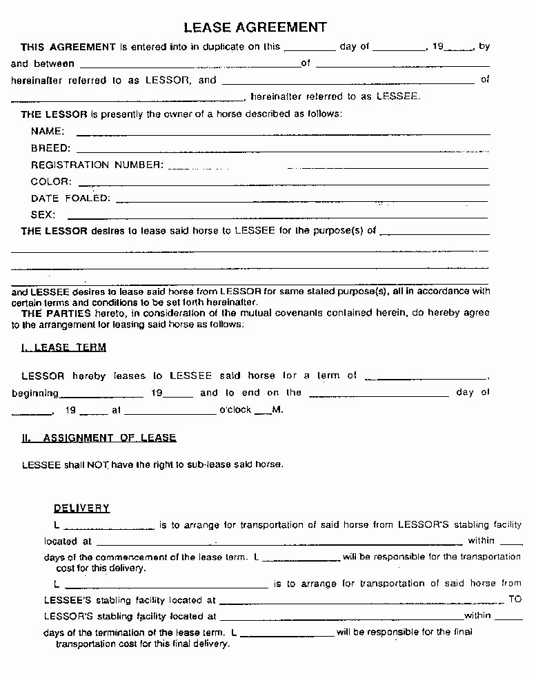 Rent Lease Template Luxury Free Lease Agreement Template
