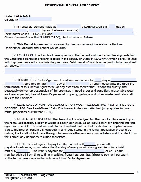 Rent Lease Template Unique Rental Lease Agreement Template