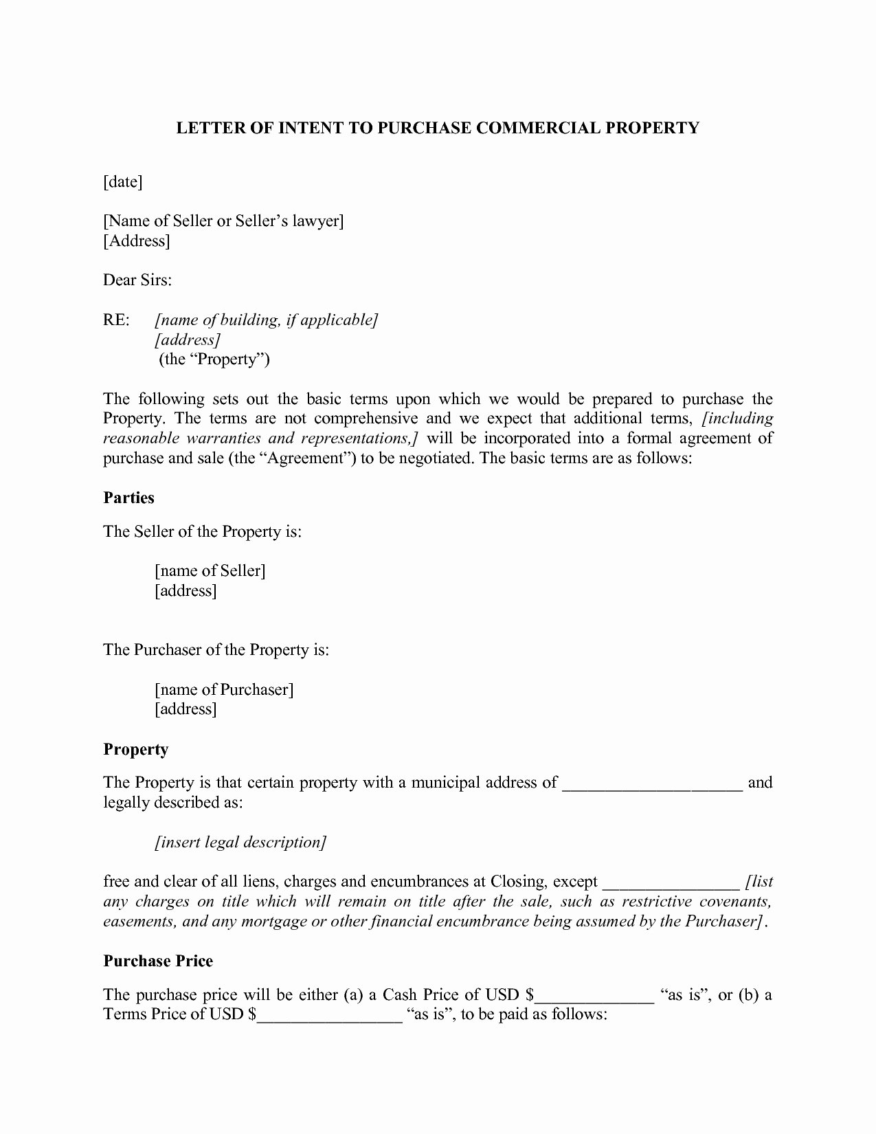 Rent Letter Of Intent Inspirational Letter Intent to Lease Mercial Property Template