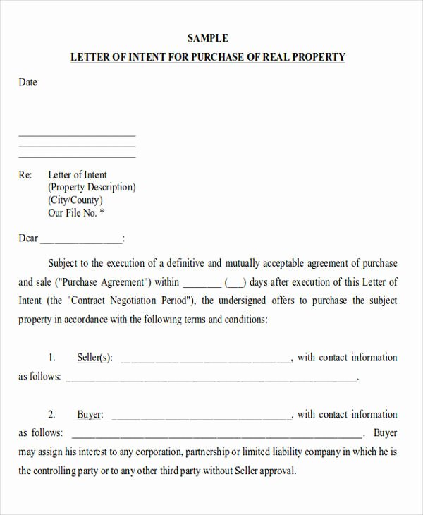 Rent Letter Of Intent Lovely 60 Sample Letter Of Intent