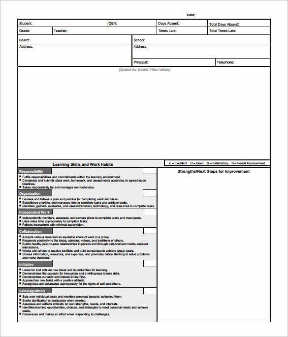 Report Card Templates Free Beautiful 83 Card Templates Doc Excel Ppt Pdf Psd Ai Eps