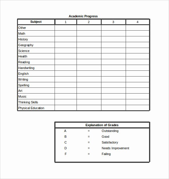 Report Card Templates Free Beautiful Report Card Template 28 Free Word Excel Pdf Documents