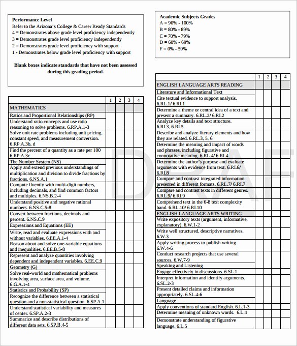 Report Card Templates Free Luxury Grade Report Template